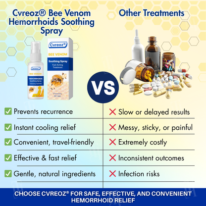 🌟 Official Store | Cvreoz® Bee Venom Hemorrhoids Soothing Spray – Your Fast-Acting Relief Solution!