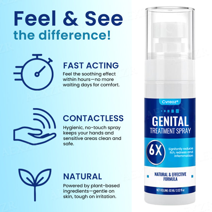 Best-Selling Product 2025🔥Cvreoz® Genital Treatment Spray - Already Helped 120,000+ Users Reclaim Their Comfort✅