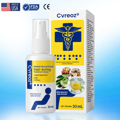 🌟 Official Store | Cvreoz® Herbal Hemorrhoids Fast-Acting Treatment Spray – Your Quick Relief Solution!