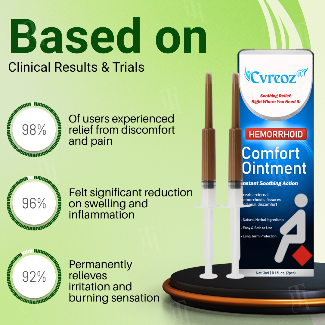 🌿 Official Store | Cvreoz® Hemorrhoid Comfort Ointment ✅ End Your Discomfort—70% Off Today!