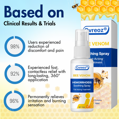 🌟 Official Store | Cvreoz® Bee Venom Hemorrhoids Soothing Spray – Your Fast-Acting Relief Solution!