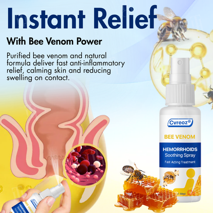 🌟 Official Store | Cvreoz® Bee Venom Hemorrhoids Soothing Spray – Your Fast-Acting Relief Solution!