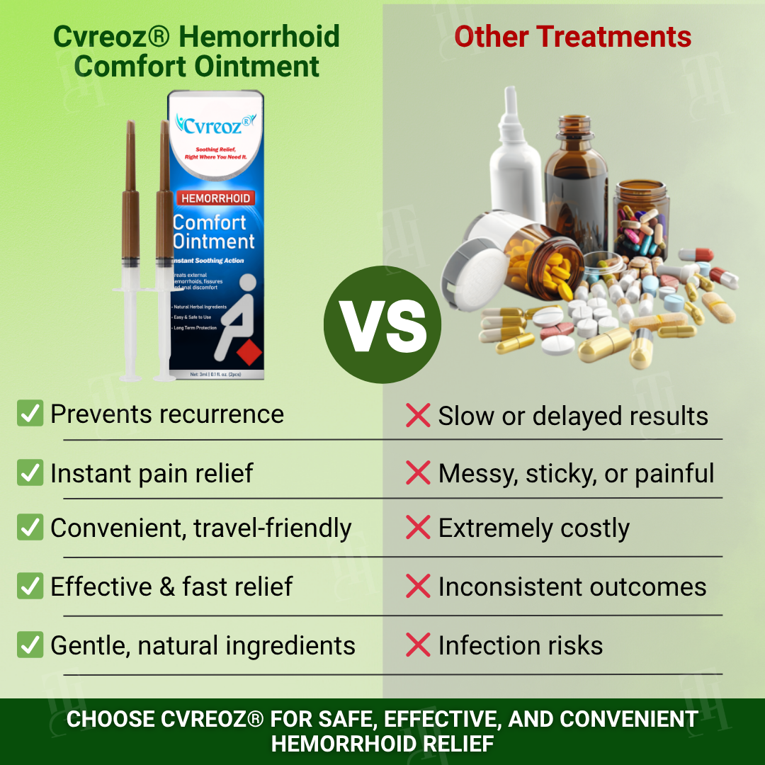 🌿 Official Store | Cvreoz® Hemorrhoid Comfort Ointment ✅ End Your Discomfort—70% Off Today!