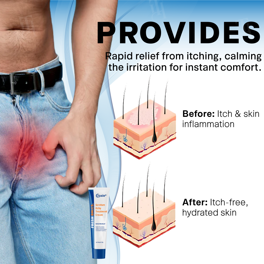 The FDA-Approved Solution🔥Croaie® Scrotum Itchy Treatment Cream - Already sold over 300,000 units worldwide✅