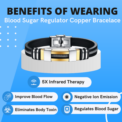 🌟 Official Store | CZTICLE® Blood Sugar Regulator Copper Bracelace👩‍⚕️ Take Control of Your Blood Sugar Levels Naturally!