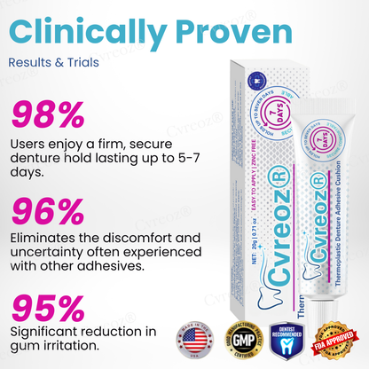 🌟 Official Store | Cvreoz® Thermoplastic Denture Adhesive Cushion🦷 Secure Your Smile with Confidence!