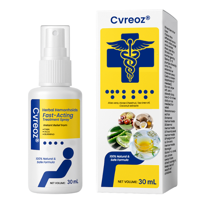 🌟 Official Store | Cvreoz® Herbal Hemorrhoids Fast-Acting Treatment Spray – Your Quick Relief Solution!